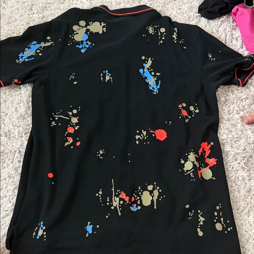 Psycho Bunny Black Polo with Colorful Splatter - Picture 3 of 3